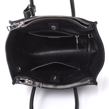 Prada Glace Calf Twin Pocket Tote Black 5 of 13