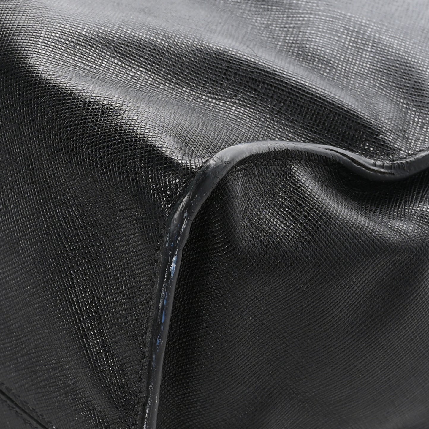 Double Zip Saffiano Tote Black