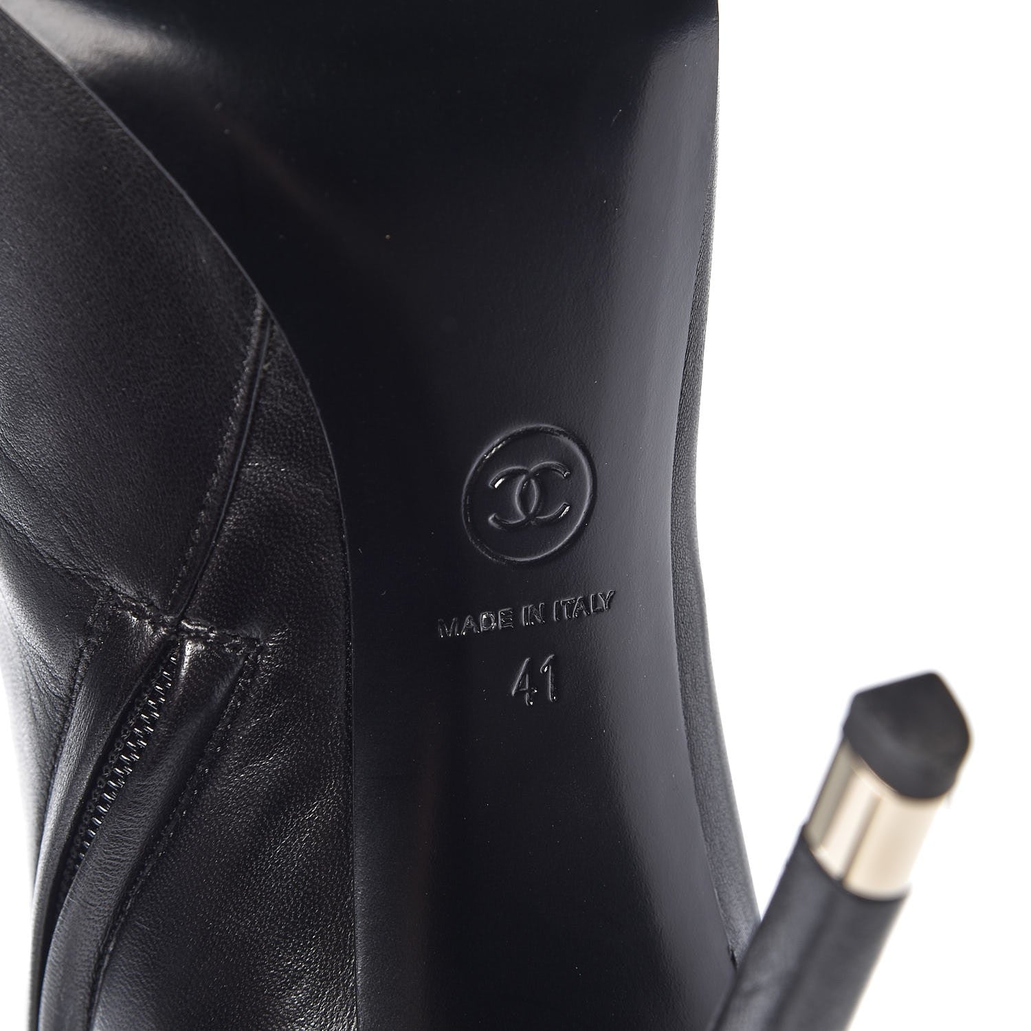 Chanel Lambskin CC Short Booties 41 Black 12 of 15