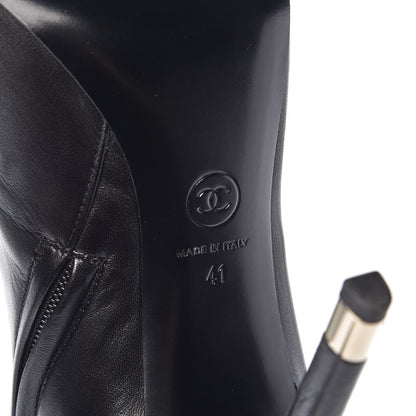Chanel Lambskin CC Short Booties 41 Black 12 of 15