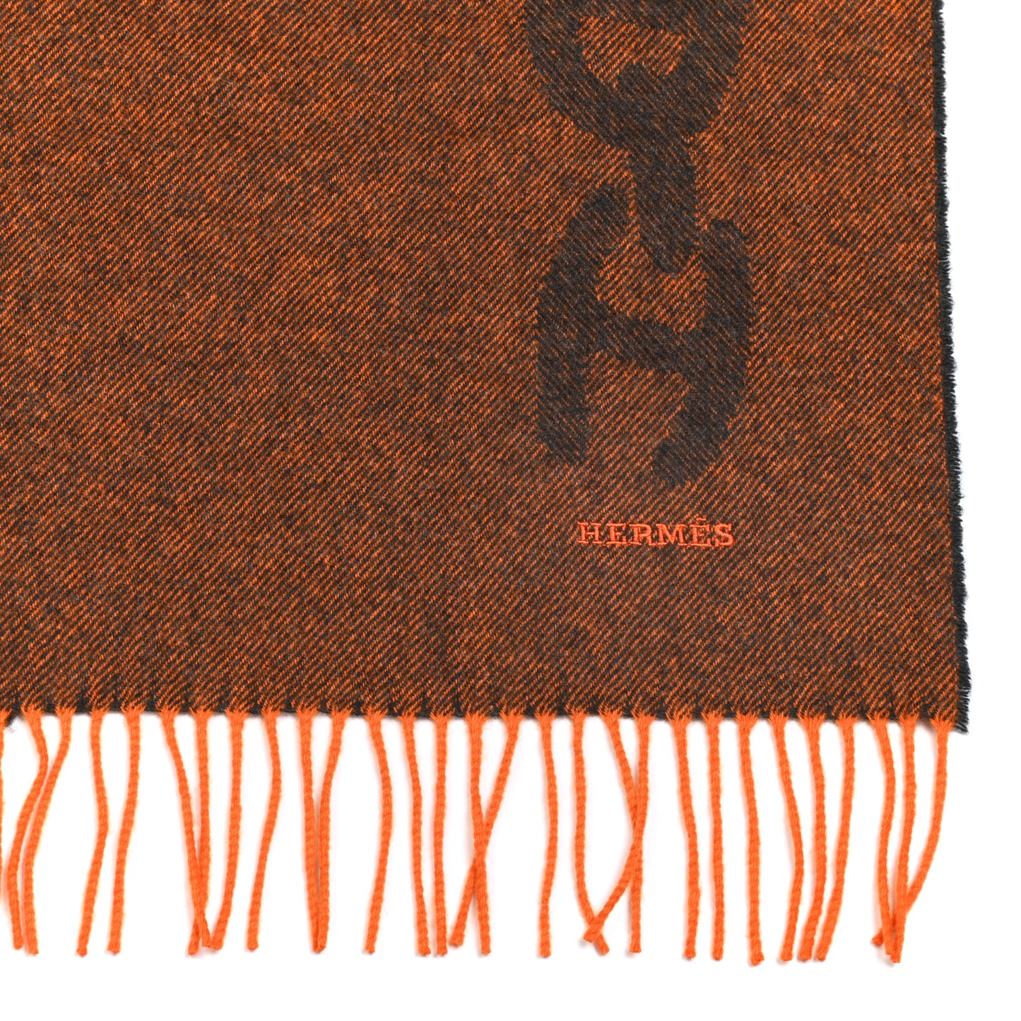 Cashmere Crazy Chain Muffler Orange Anthracite