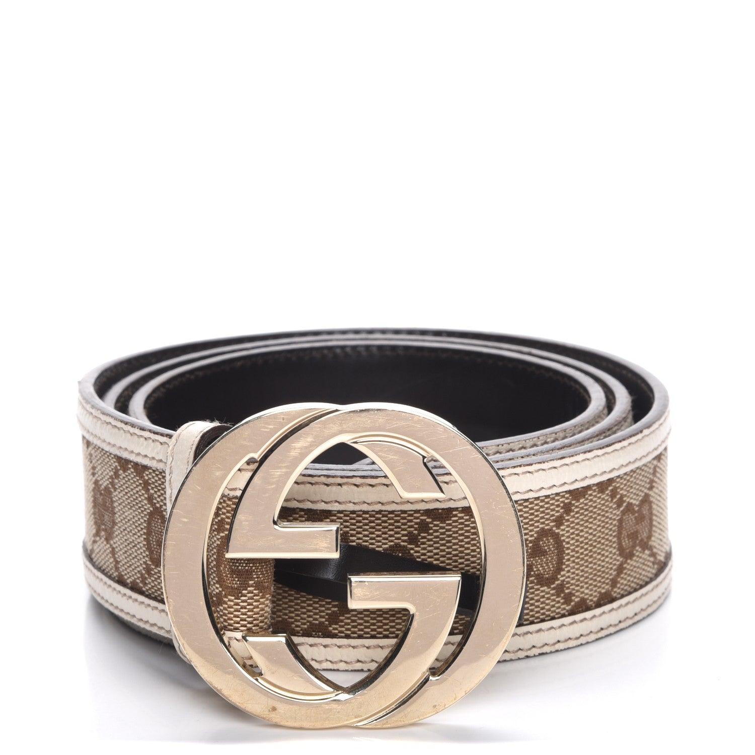 Gucci Monogram Interlocking G Belt 90 36 Off White 1 of 7