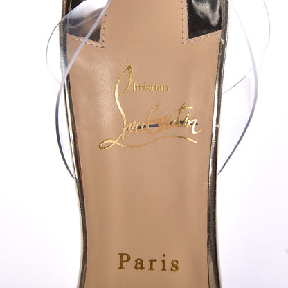 Christian Louboutin PVC Specchio Spikoo 100 Pumps 39.5 Light Gold 8 of 10