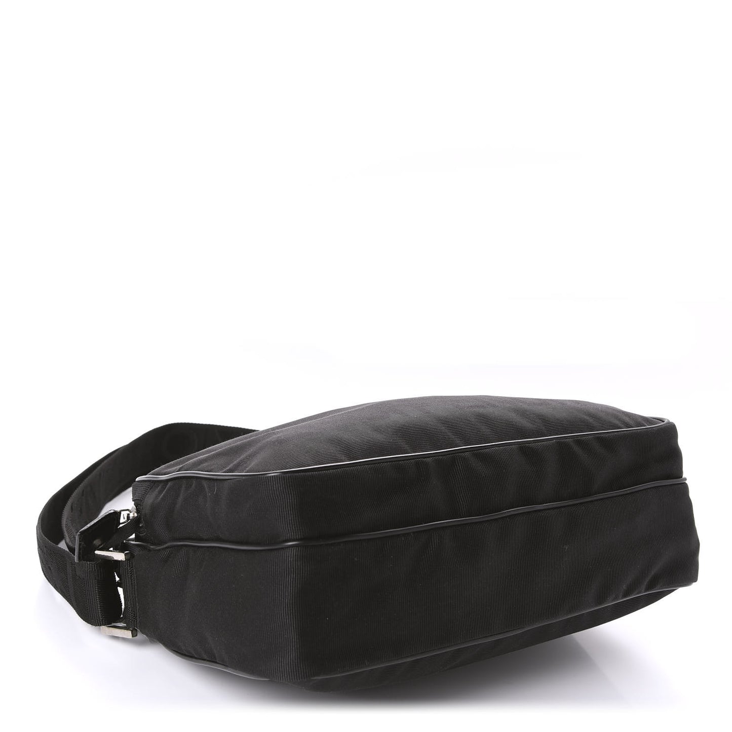 Nylon Vitello Messenger Bag Black