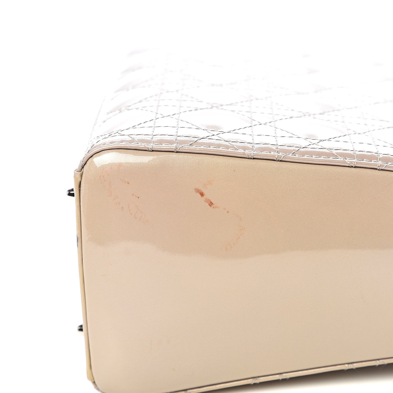 Christian Dior Pearlized Patent Cannage Medium Lady Dior Grey 15 of 17