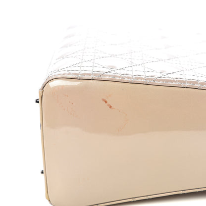 Christian Dior Pearlized Patent Cannage Medium Lady Dior Grey 15 of 17