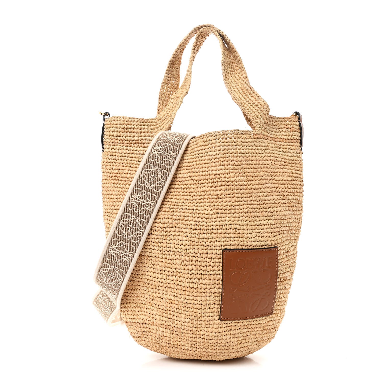 Loewe Raffia Mini Slit Tote Bag Natural Tan 1 of 10
