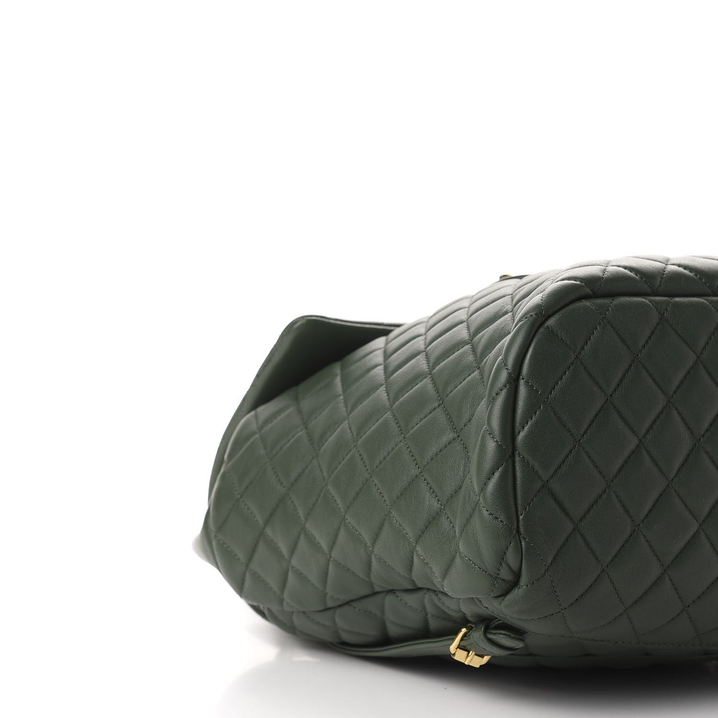Lambskin Quilted Large Urban Spirit Backpack Dark Green