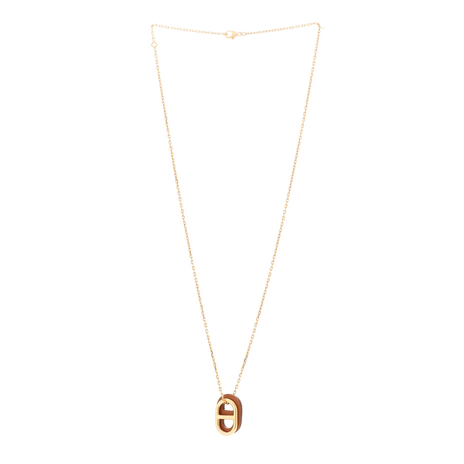Hermes Swift O'Maillon Pendant Necklace Gold 3 of 7