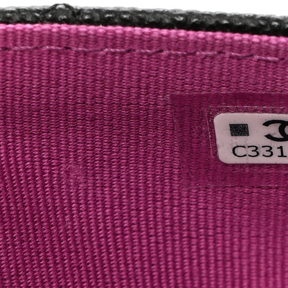 Chanel Caviar Quilted Textured CC Flap Wallet Black 8 of 9