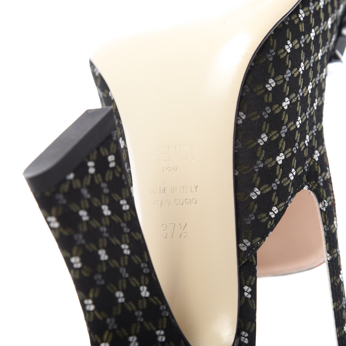 Fabric Jacquard Ffreedom Slingback Pumps 37.5