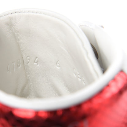 Gucci Calfskin Ayers Embroidered Web Mens Ace Removable Patches High Top Sneakers 6 White 8 of 9