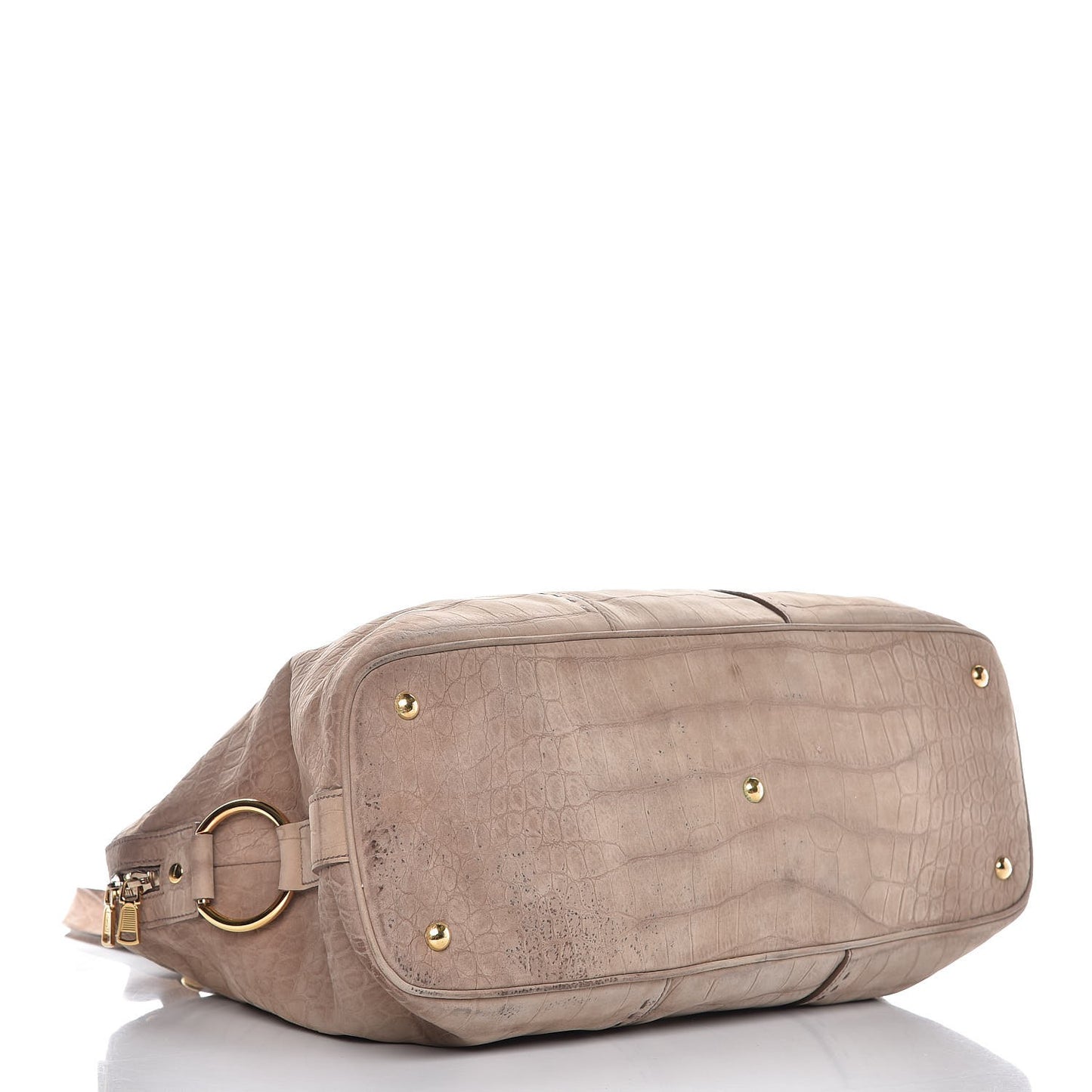 Nubuck Croc Embossed Oversized Muse Beige