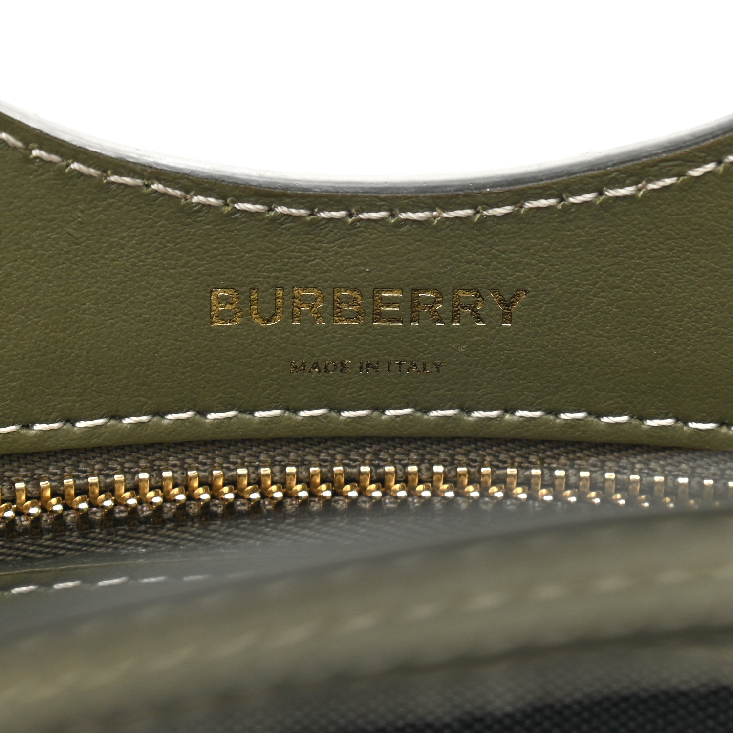 Burberry Canvas Calfskin Horseferry Print Mini Pocket Bag Dark Fern Green 6 of 9
