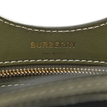 Burberry Canvas Calfskin Horseferry Print Mini Pocket Bag Dark Fern Green 6 of 9