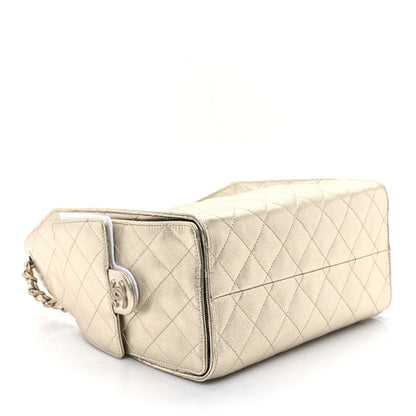 Chanel Metallic Caviar Quilted Small Chanel 25 Handbag Gold 4 of 11