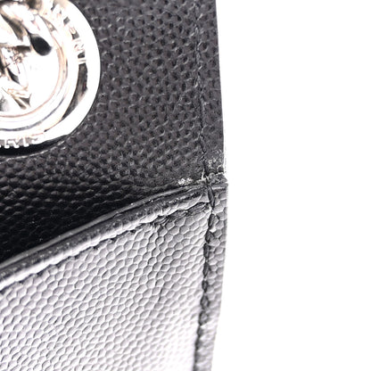 Saint Laurent Grain De Poudre Textured Mixed Matelasse Large Triquilt Monogram Satchel Black 11 of 12