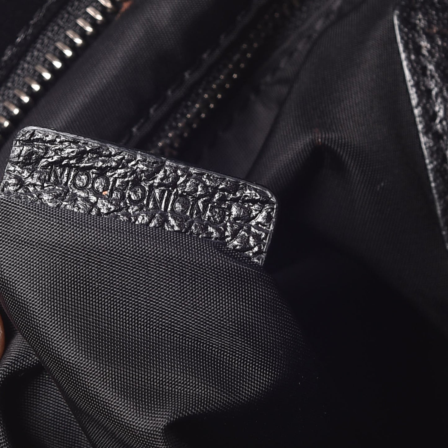 Nylon Check Crossbody Bag Black