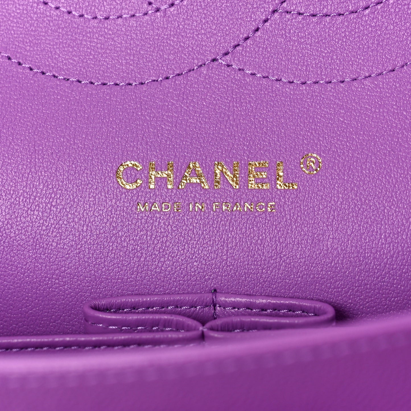 Caviar Quilted Jumbo Double Flap Purple