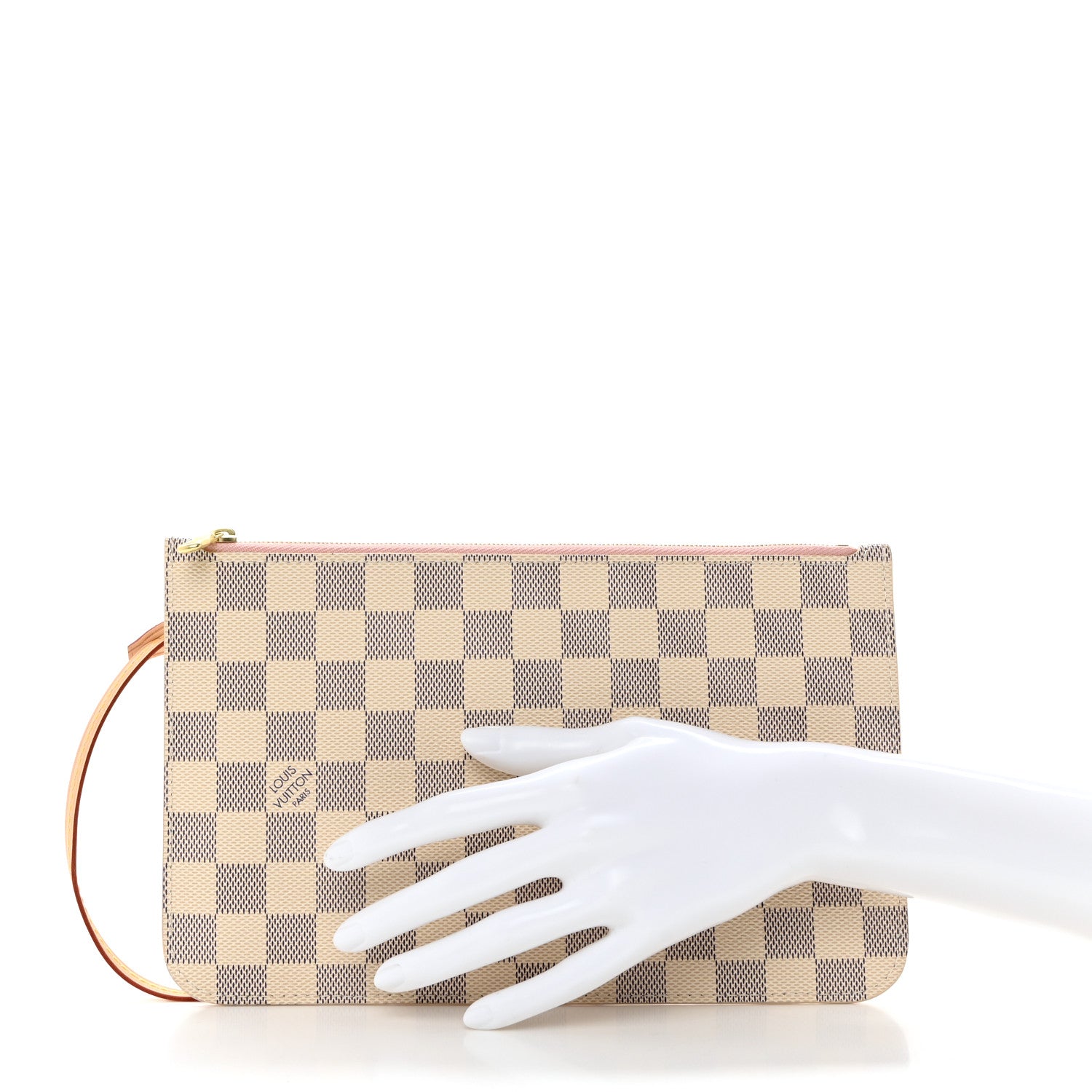 Louis Vuitton Damier Azur Neverfull MM GM Pochette Rose Ballerine 2 of 6