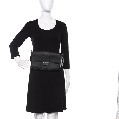 Fendi Cuoio Romano Selleria Belt Baguette Bag Black 3 of 11