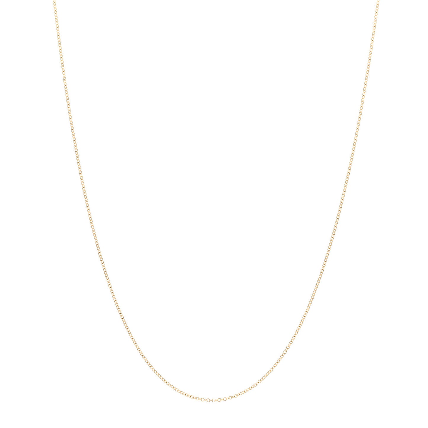 18K Yellow Gold Chain Necklace 16"