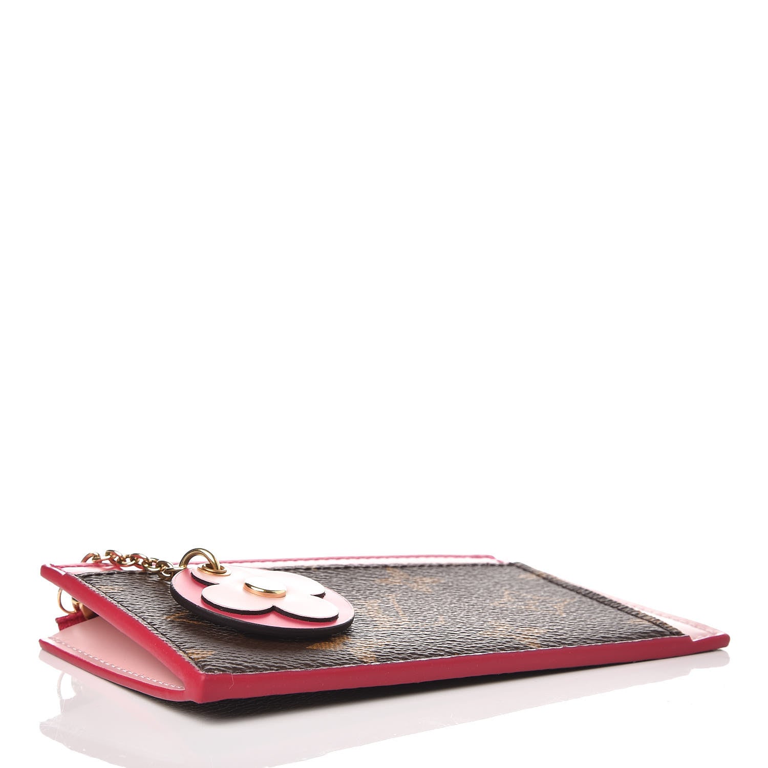 Louis Vuitton Monogram Blooming Flowers Zipped Card Holder Hot Pink Rose Ballerine 4 of 7