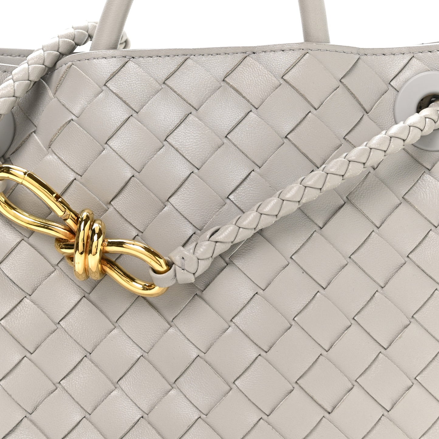 Nappa Intrecciato Small Andiamo Shoulder Bag Sterling