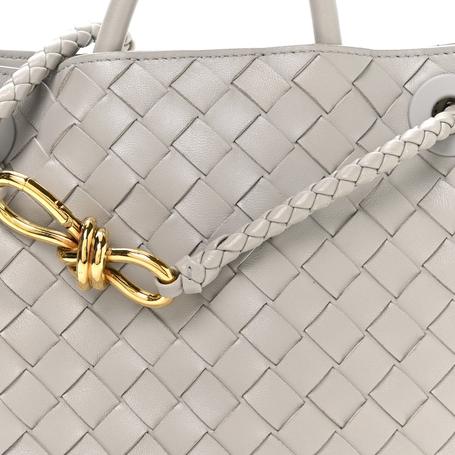 Bottega Veneta Nappa Intrecciato Small Andiamo Shoulder Bag Sterling 7 of 9