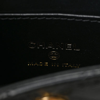 Chanel Shiny Aged Calfskin Quilted Mini Nano Kelly Shopper Black 6 of 9