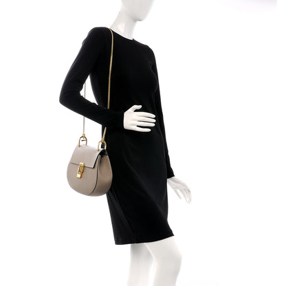 Chloe Grained Lambskin Drew Shoulder Bag Motty Grey 2 of 8
