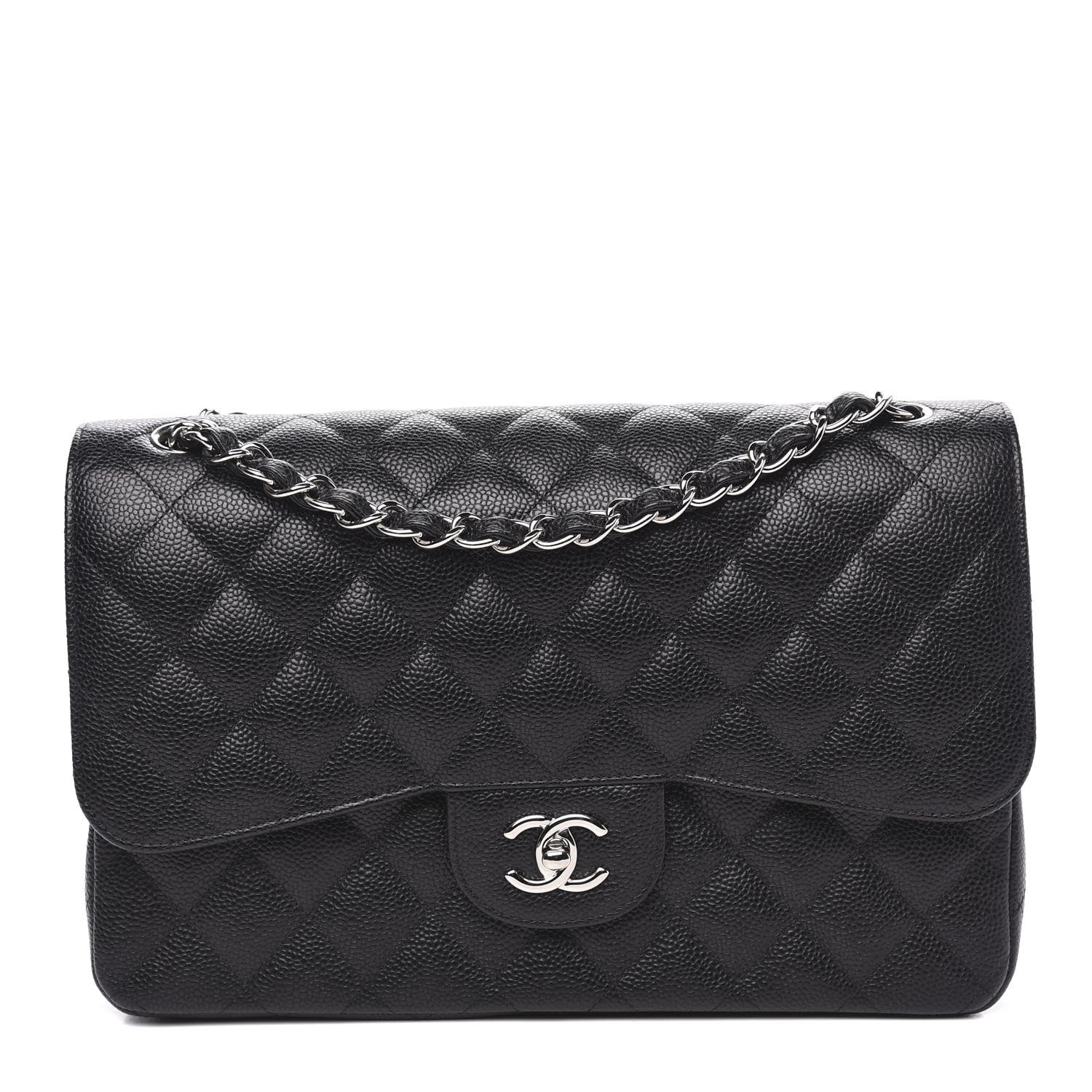 Chanel Caviar Quilted Jumbo Double Flap Black 1 of 11