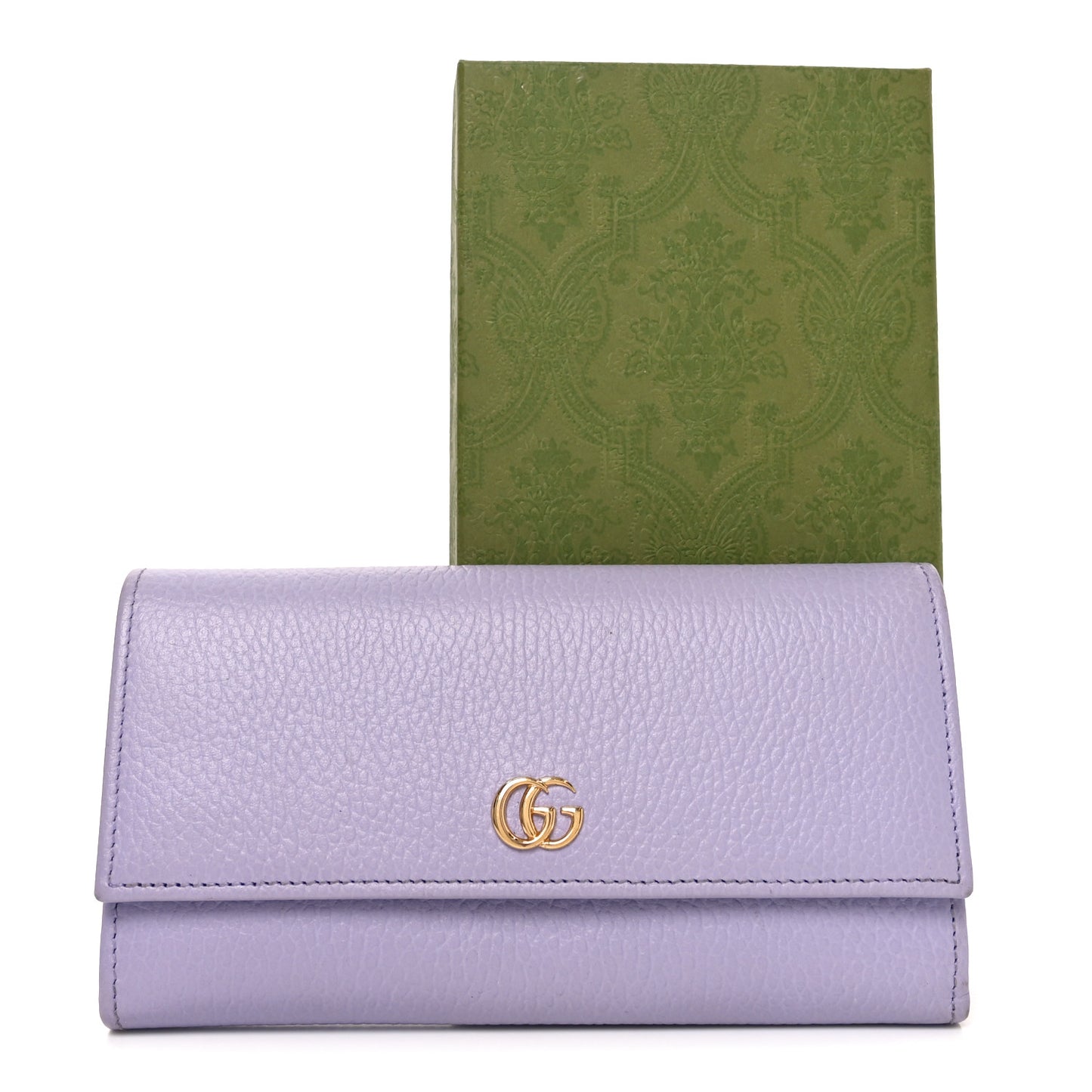 Dollar Calfskin GG Marmont Continental Wallet Lilac