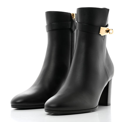 Hermes Calfskin Saint Germain Ankle Boots 38 Black 3 of 9