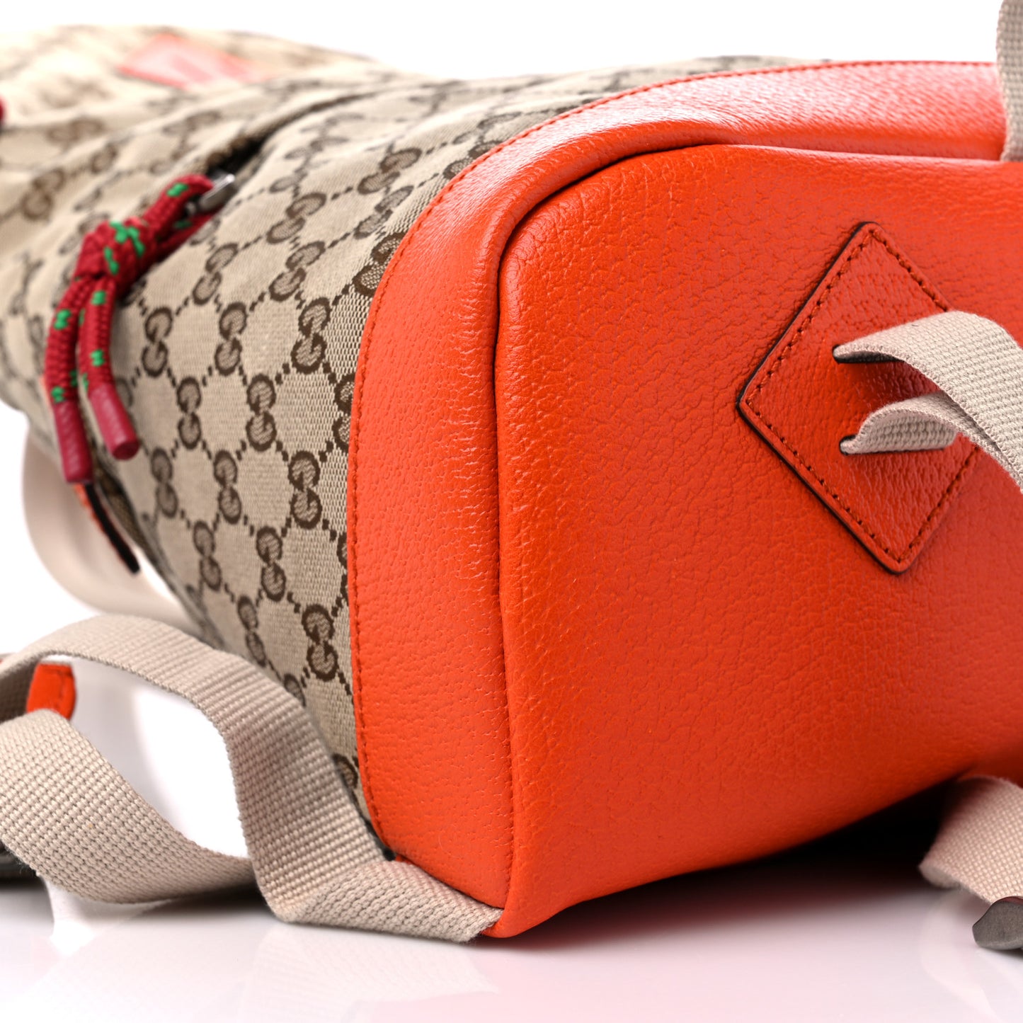 X THE NORTH FACE Monogram Textured Dollar Calfskin Embroidered Beige Ebony Mystic White Deep Orange
