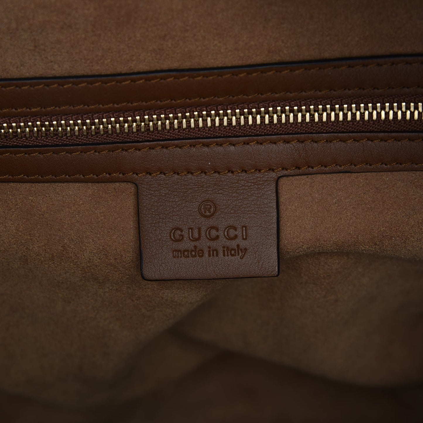 GG Supreme Monogram Large Linea A Hobo Light Brown