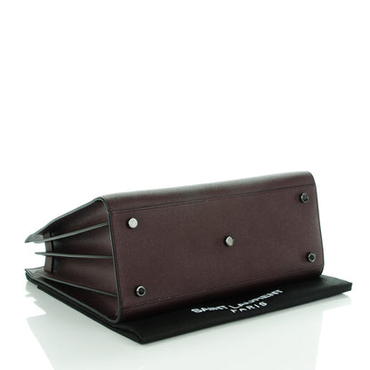 Saint Laurent Grained Calfskin Small Classic Sac De Jour Armaranto 4 of 13
