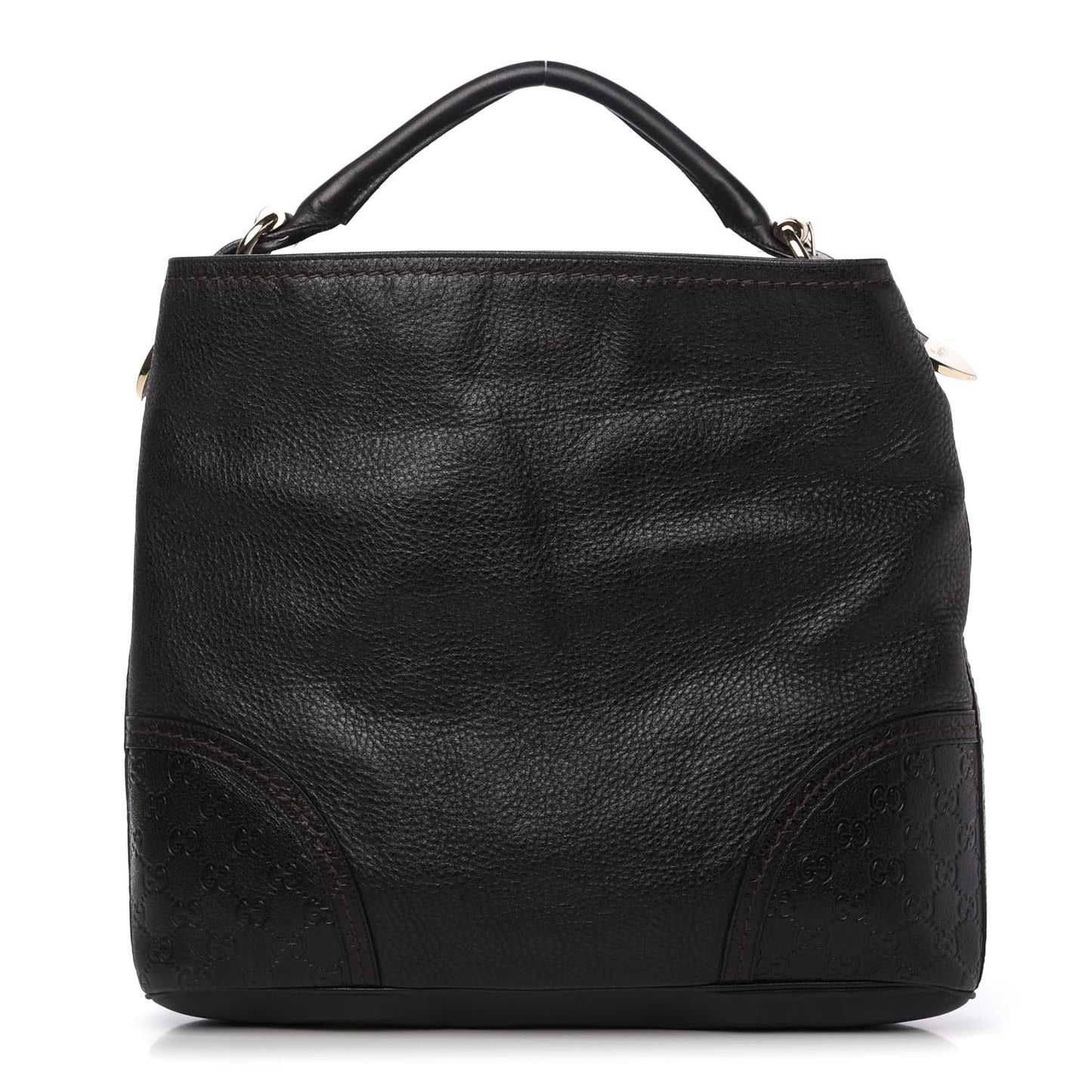 Calfskin Guccissima Trim Large Signoria Hobo Black