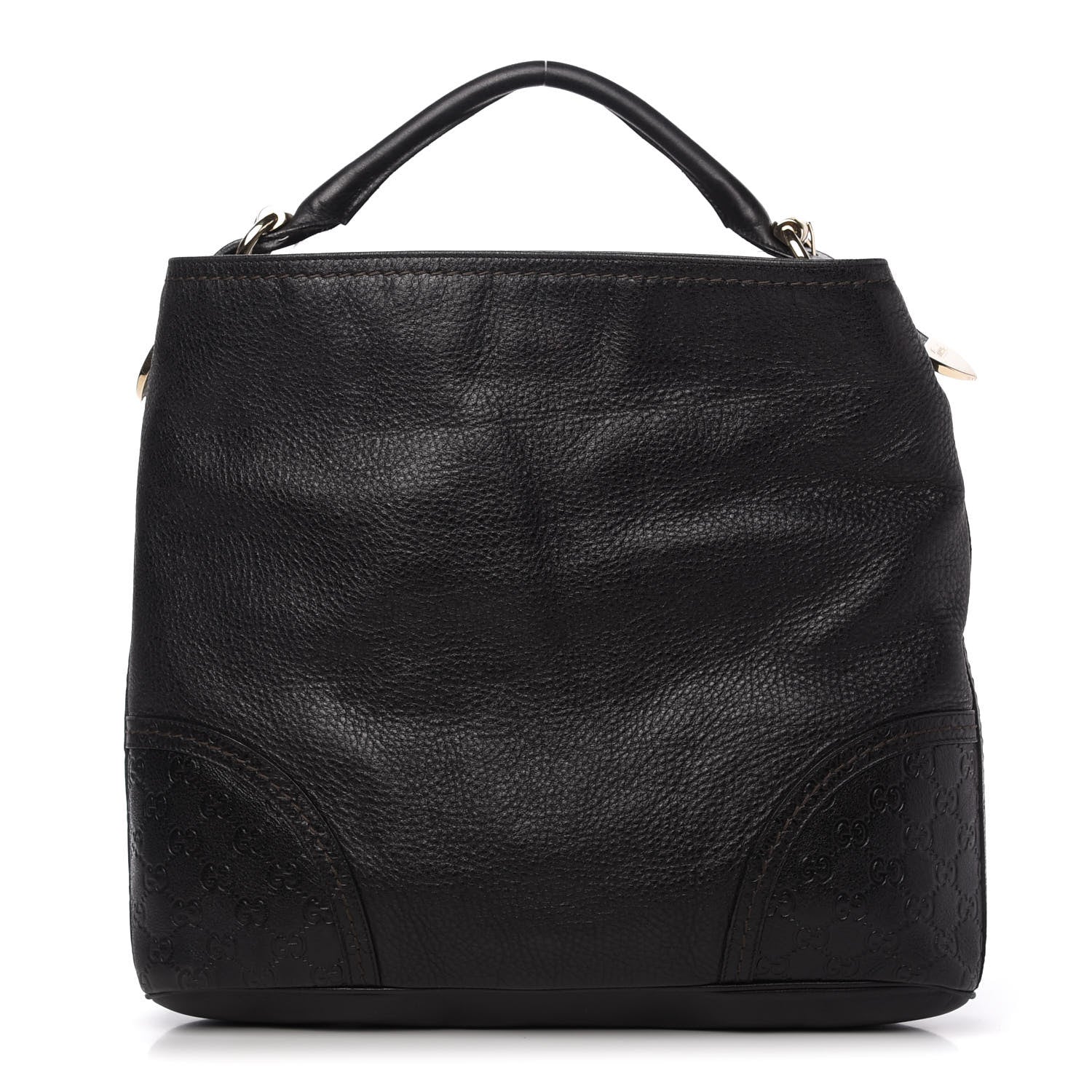 Gucci Calfskin Guccissima Trim Large Signoria Hobo Black 1 of 9