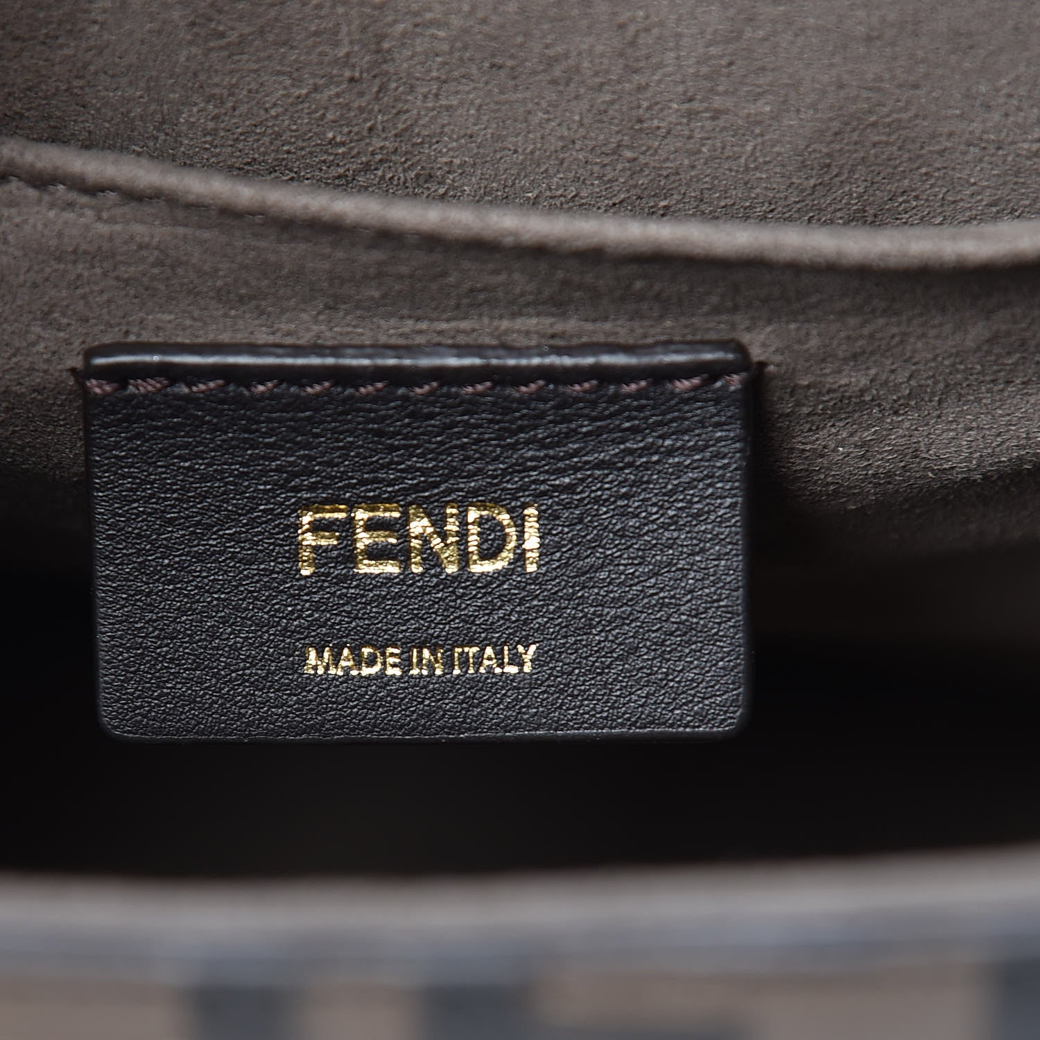 Fendi Vitello Century F is Fendi Bi-Color FF 1974 Embossed Kan I Shoulder Bag Fragola Maya Black 6 of 14