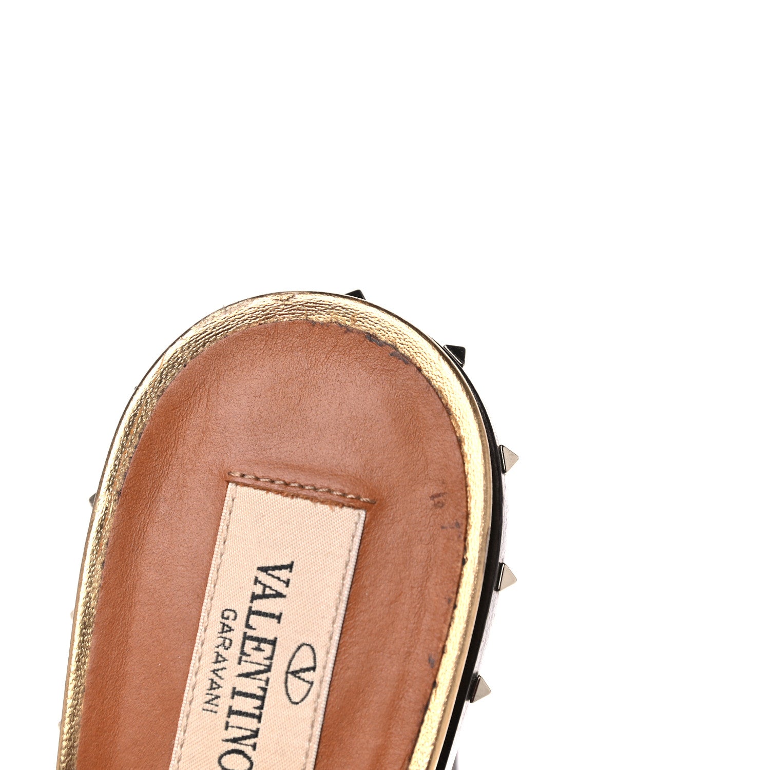Valentino Garavani Nappa Soul Rockstud High Heel Mules 40 Gold 19 of 20