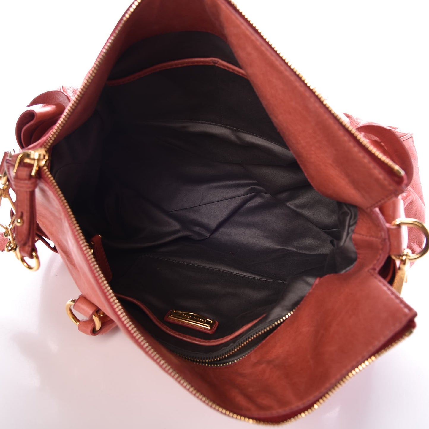 Vitello Lux Medium Bow Bag Rosa