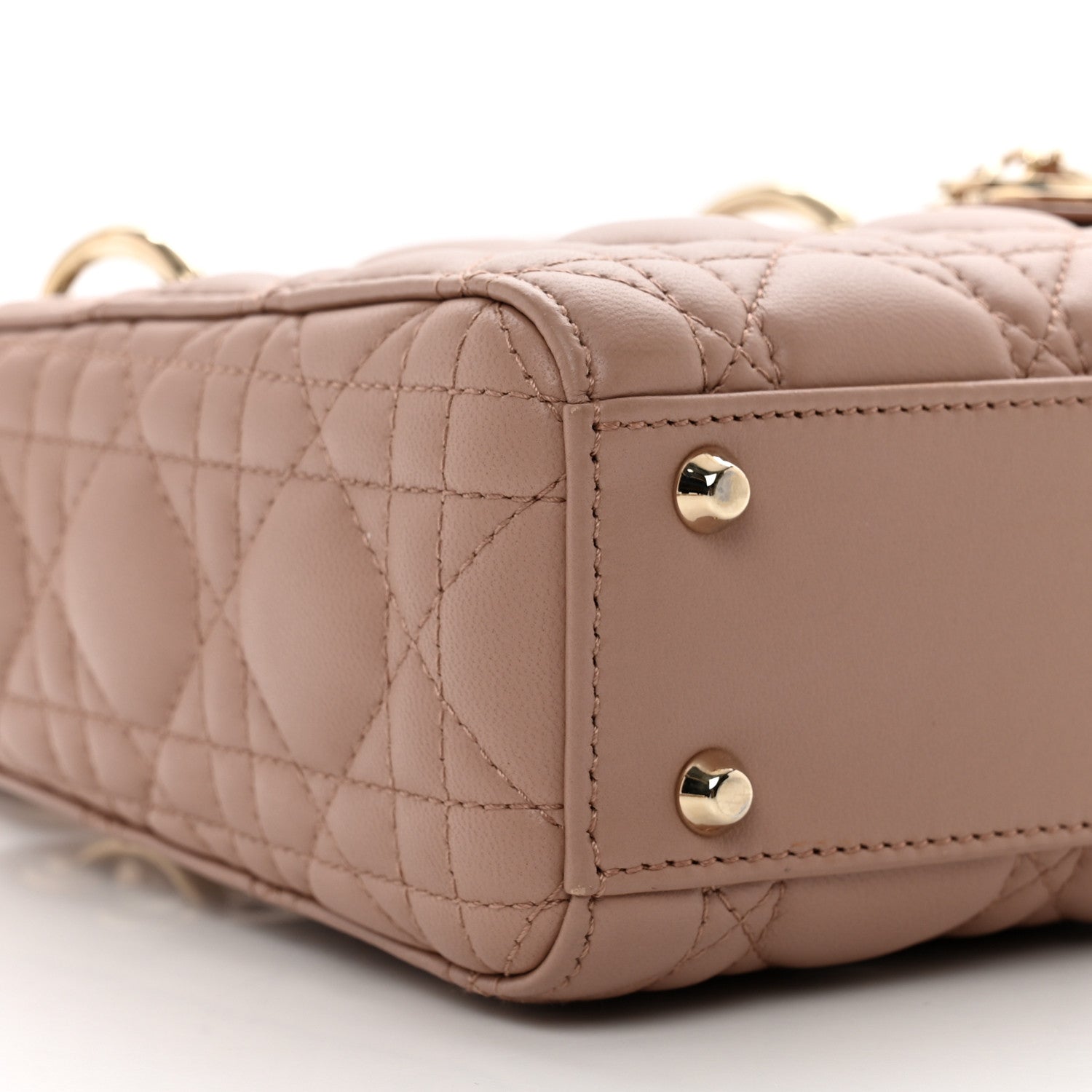 Christian Dior Lambskin Cannage Mini Lady Dior Fard 8 of 9