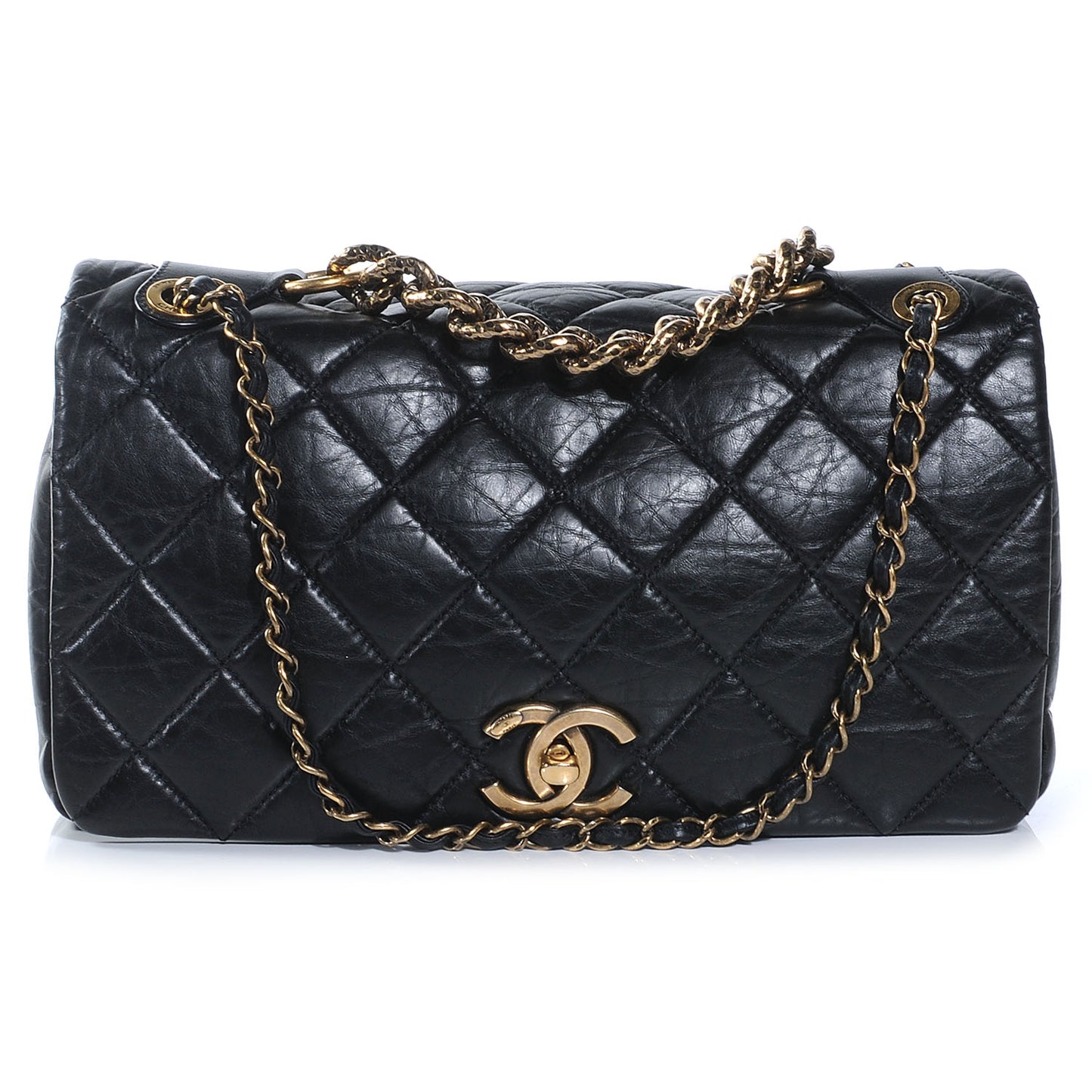 Quilted Medium Pondichery Flap Black