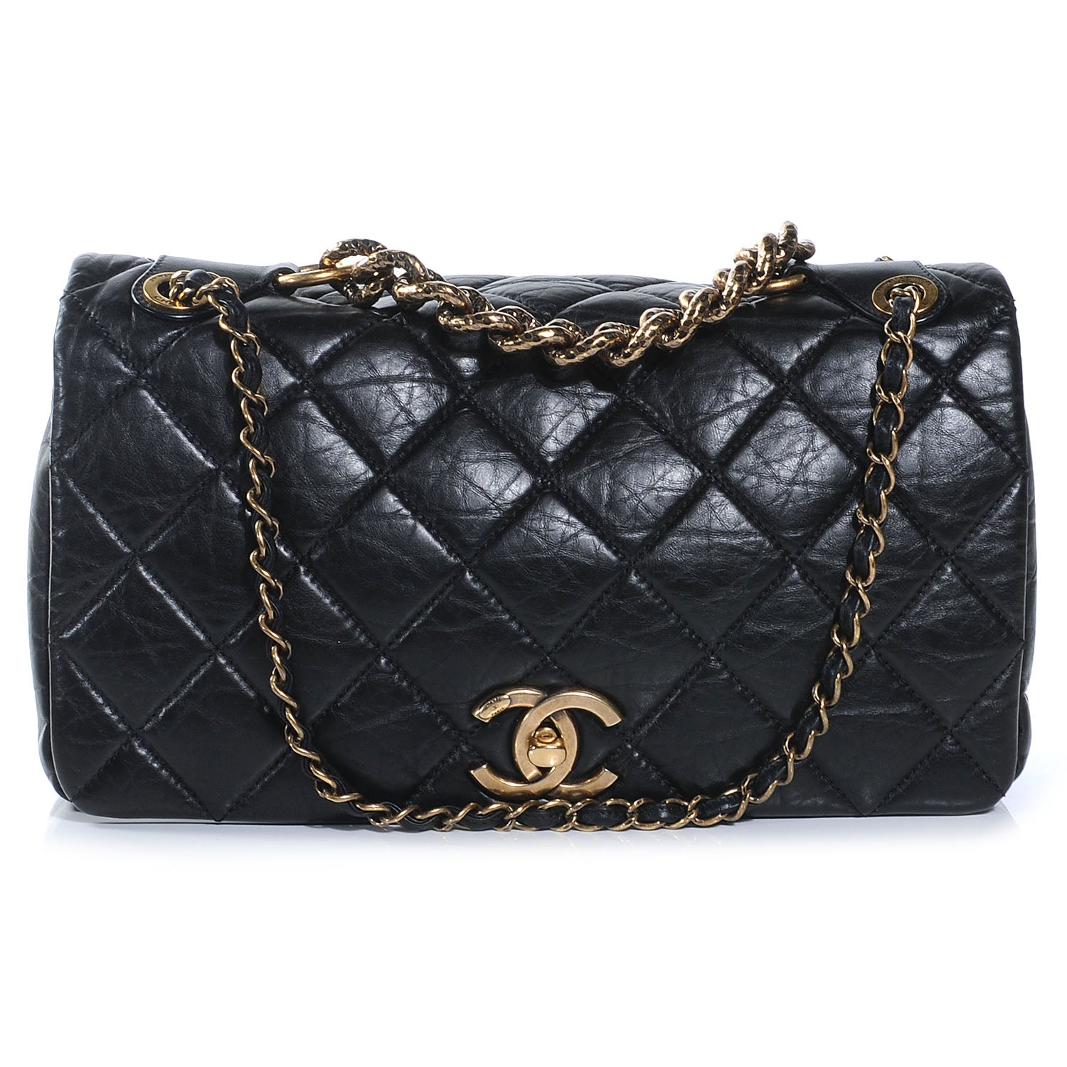 Chanel Quilted Medium Pondichery Flap Black 1 of 8