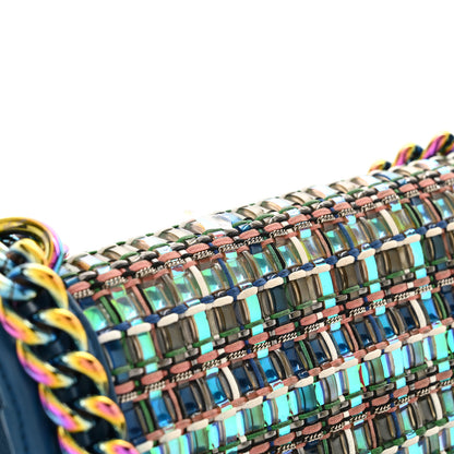 Chanel PVC Thread Woven Medium Boy Flap Dark Blue 13 of 15