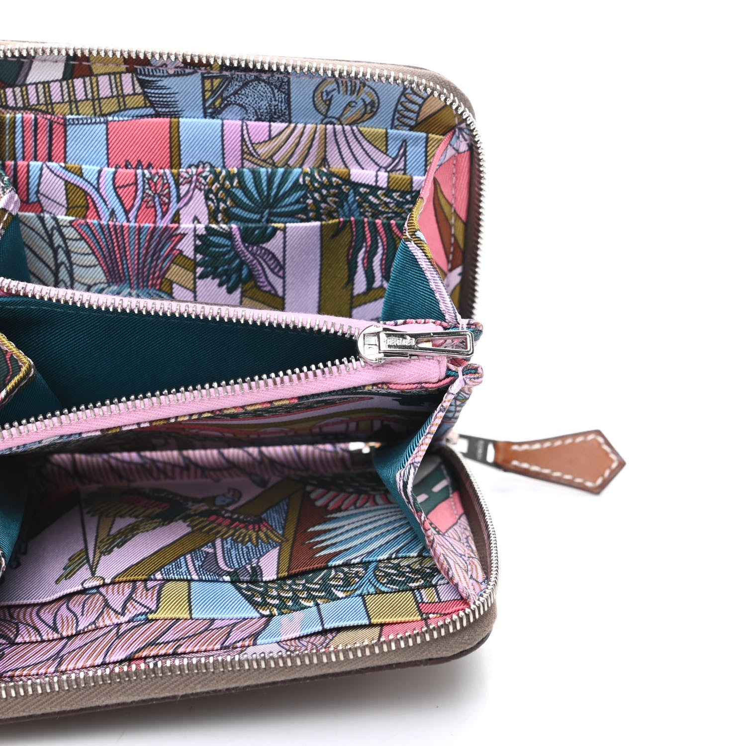 Hermes Epsom Silk'in Compact Wallet Etoupe 5 of 10