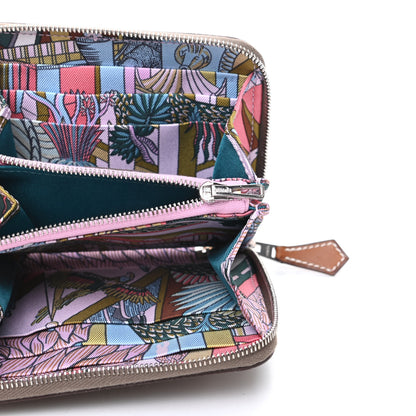 Hermes Epsom Silk'in Compact Wallet Etoupe 5 of 10