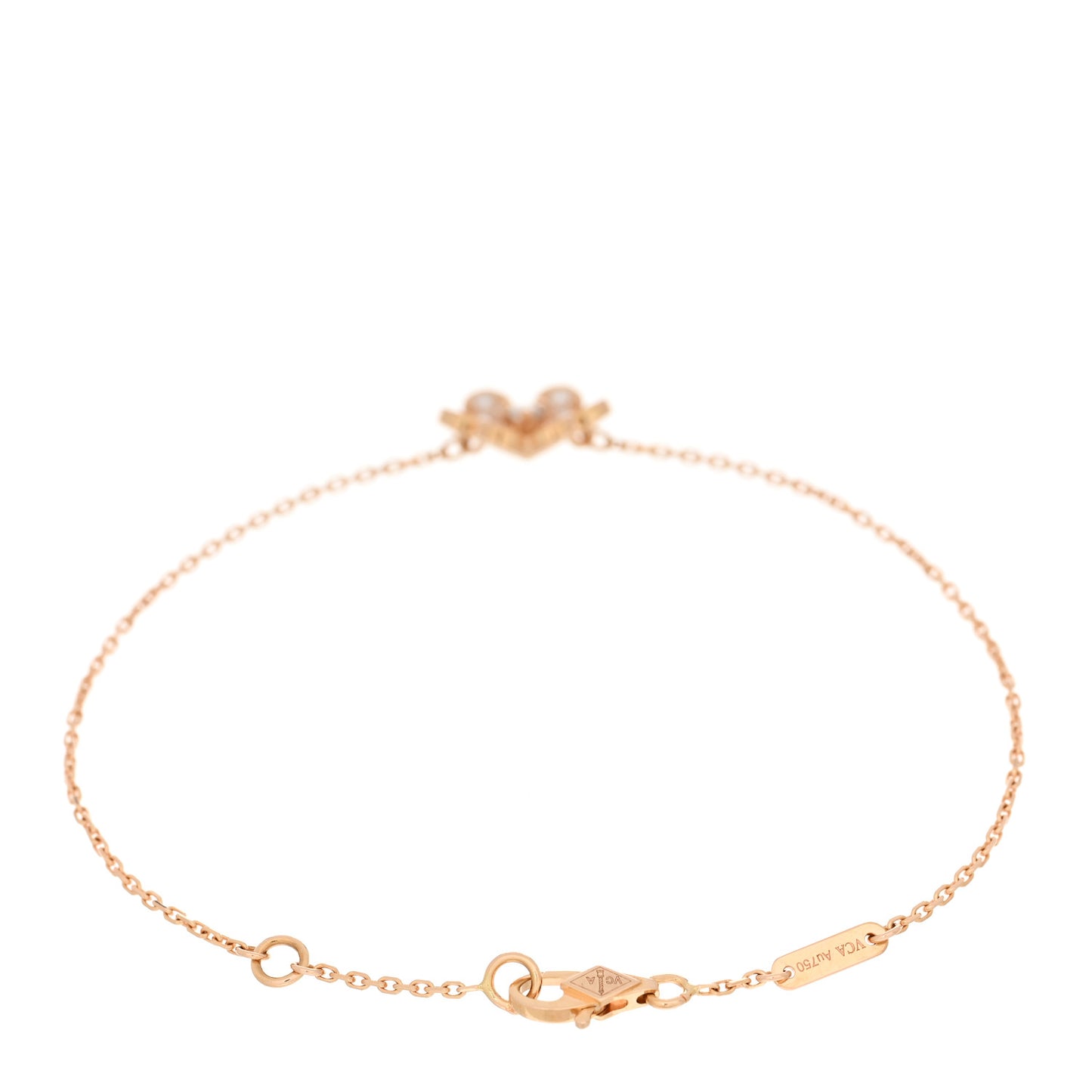 18K Rose Gold Diamond Mini Frivole Pave Bracelet
