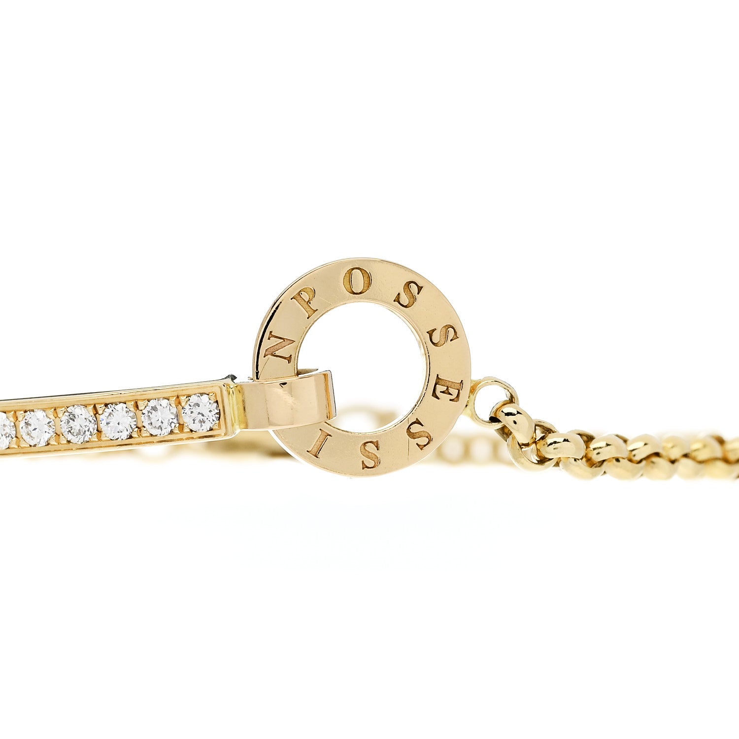 Piaget 18K Yellow Gold Diamond Possession Bar Bracelet 4 of 4